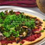 Kale, Mushroom and Roasted Beet Pita Pizza