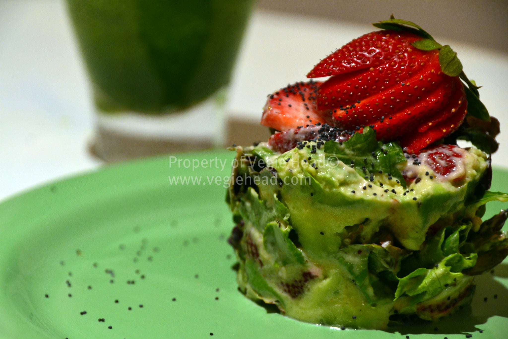 Strawberry and avocado layered salad..