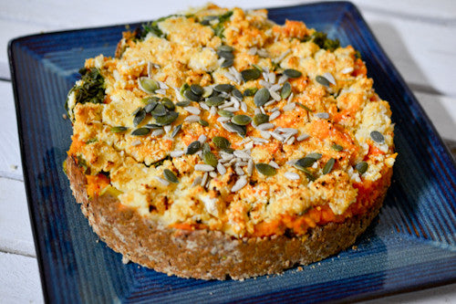 Sweet Potato, Kale and Broccoli Pie with Caramelised Onions…