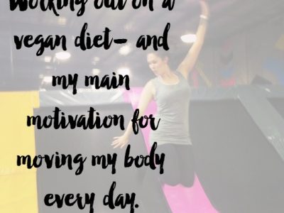 Working out on a vegan diet- and my main motivation for moving my body every day.
